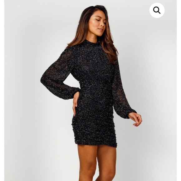 NWOT Jay Godfrey Farre Hand Beaded Mini Dress - size 4 - Picture 3 of 12